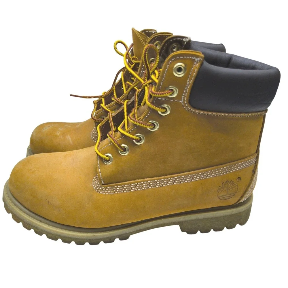 Timberland 6 Inch Premium Waterproof Boots‎ Wheat Nubuck Leather Mens Work Boots